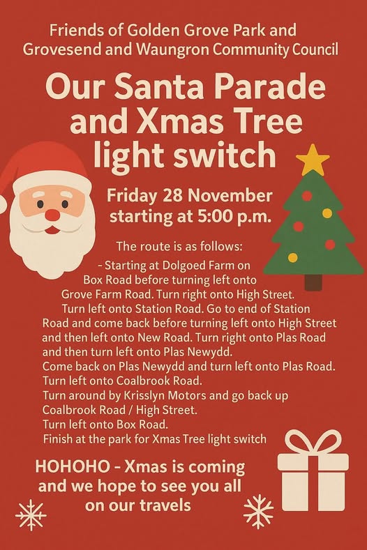 Santa Parade and Xmas Tree light switch