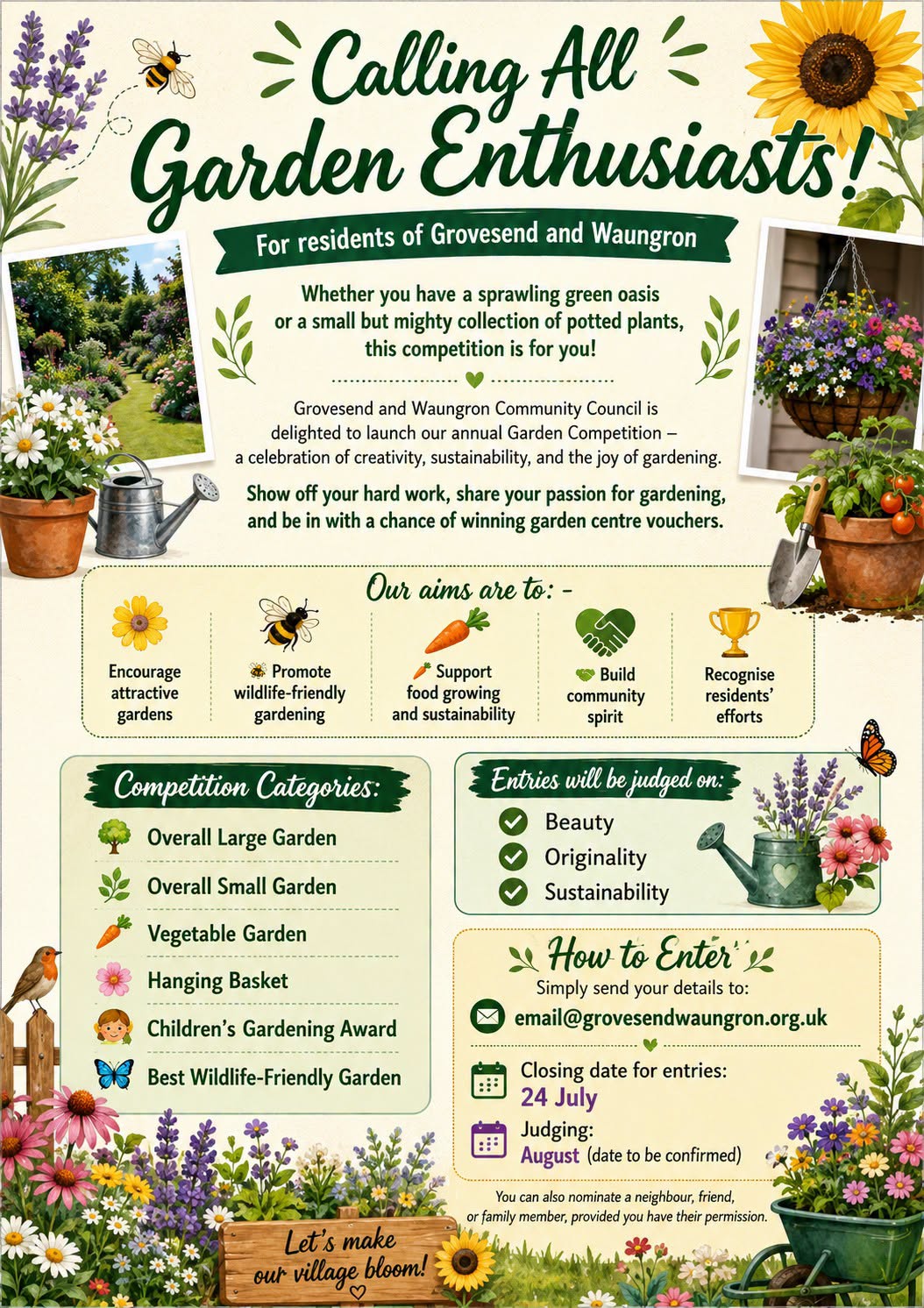 Grovesend and Waungron Community Council Garden Competition 2026